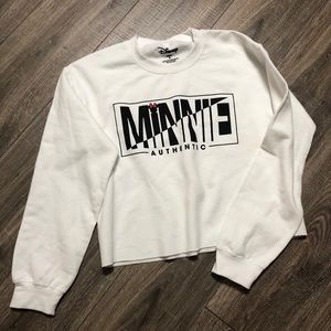 Disney Minnie Authentic cropped crew!